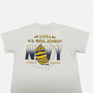 Vintage Navy Sailing Annapolis Maryland white graphic tshirt
